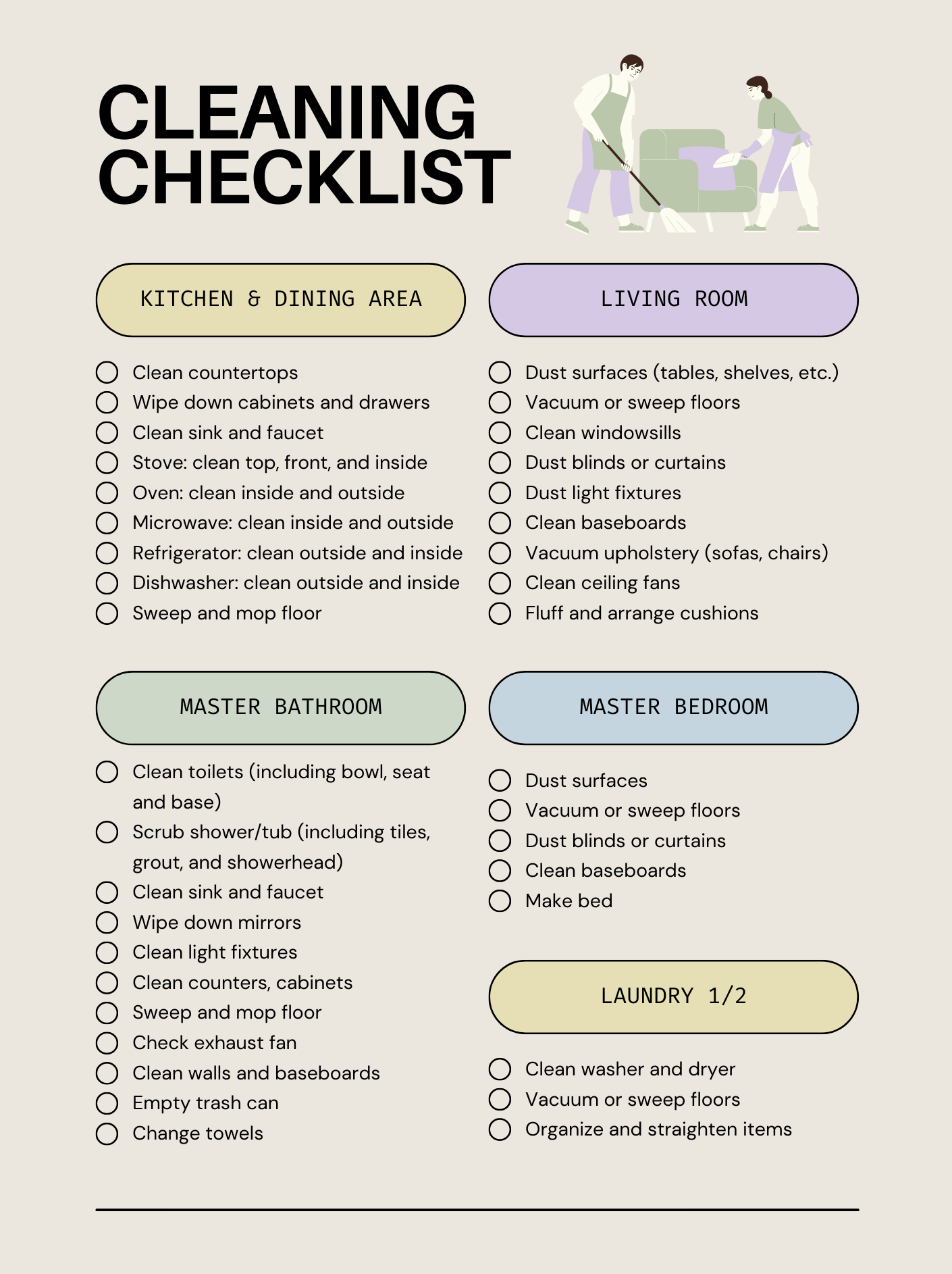 Free Checklists – ArmstrongLiving